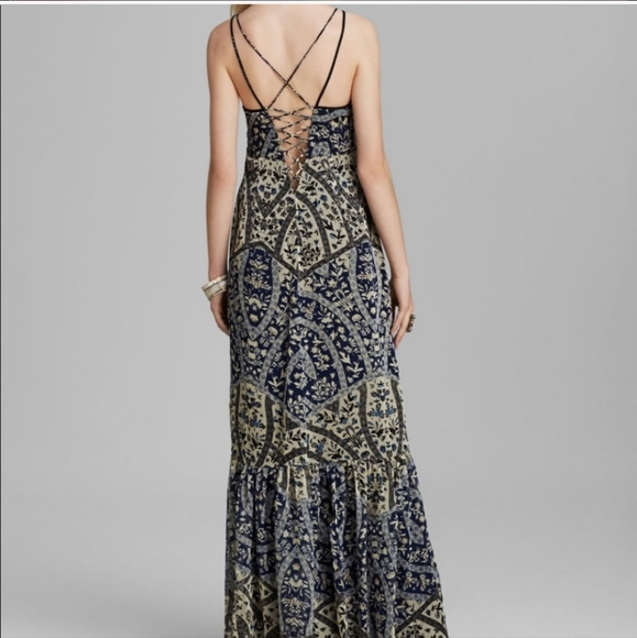 Rare $350 Free People Printed Gown - Picture 2 of 8